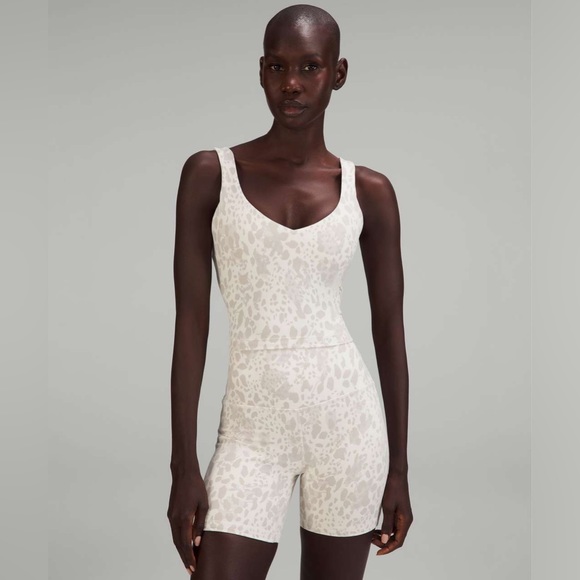 NWT Lululemon Align Tank Top Cheetah Camo Antique White - Picture 1 of 8